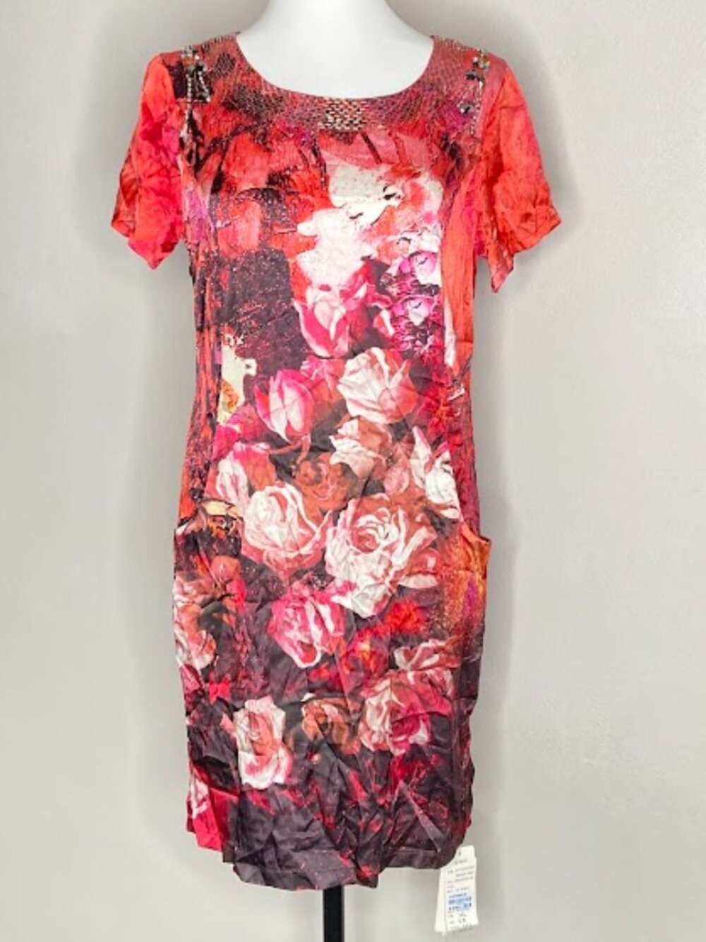 #74856(Printed Dress –92%Mulberry Silk)